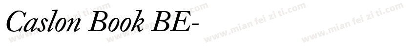 Caslon Book BE字体转换